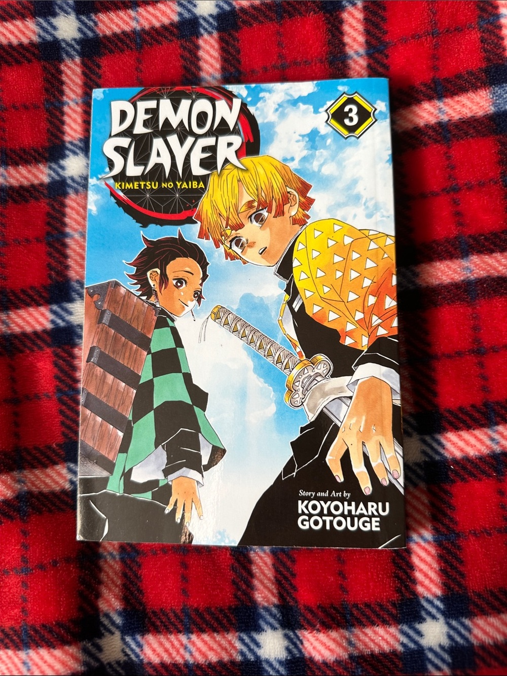 Demon Slayer Volume 3 Manga Book - Green & Yellow Cover